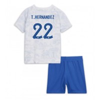 Dres Francúzsko Theo Hernandez #22 Preč pre deti MS 2022 Krátky Rukáv (+ trenírky)